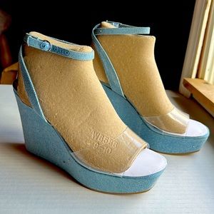 Nine West Klear Denim wedge sandal